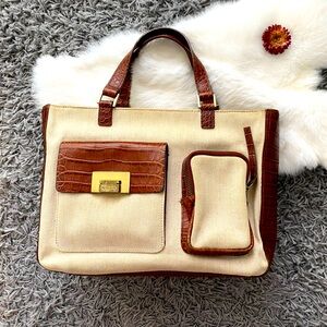 Vintage Krizia Women's  Leather Tote Bag